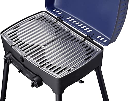 Enders Explorer Next Barbacoa gas para camping - Barbacoa de gas portátil para asar, cocinar y hornear - Barbacoa pequeña para balcón, jardín y terraza con 2 quemadores #210333