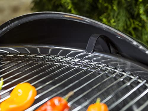 Weber Compact Kettle Barbacoa de carbón, superficie de la parrilla de Ø 47 cm, barbacoa con tapa y cuba esmaltadas en porcelana, soporte de tres patas y ruedas, rejilla cromada - Negro (1221004)