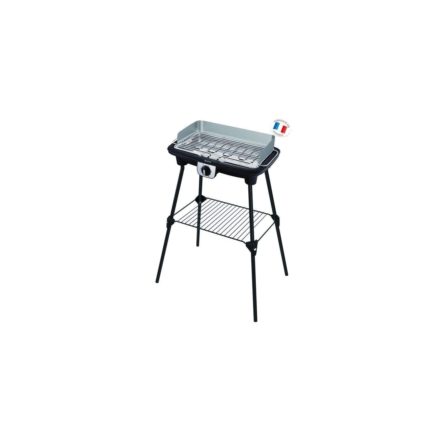Tefal EasyGrill XXL Barbacoa eléctrica con pies, amplia superficie de cocción, 2500 W, termostato ajustable, cocina simultánea, uso interior y exterior, cortavientos BG921812