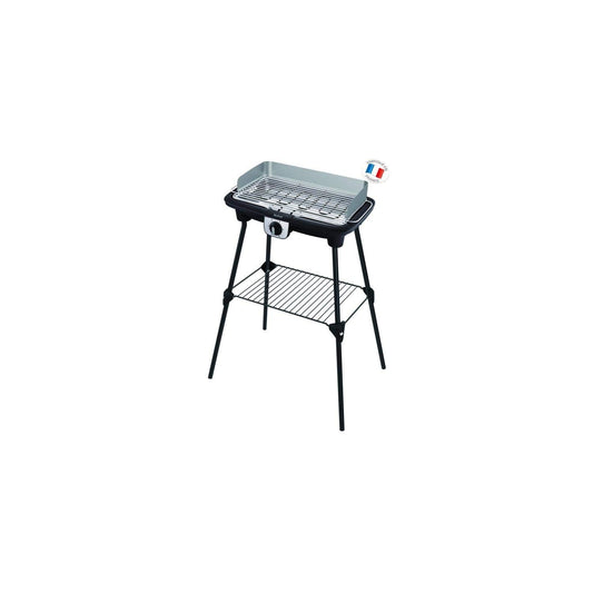 Tefal EasyGrill XXL Barbacoa eléctrica con pies, amplia superficie de cocción, 2500 W, termostato ajustable, cocina simultánea, uso interior y exterior, cortavientos BG921812