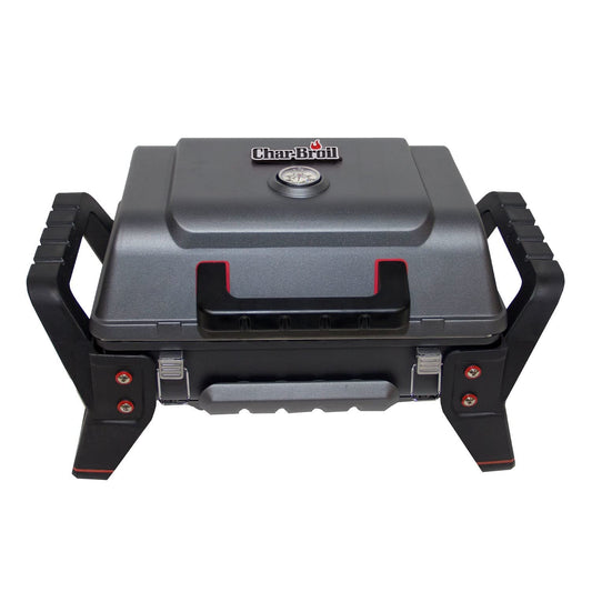 Char-Broil Barbacoa a Gas Grill2Go - Parrilla a gas portátil, tecnología TRU-Infrared, rejillas de acero inoxidable - Ideal para cocinar al aire libre, jardín y patio