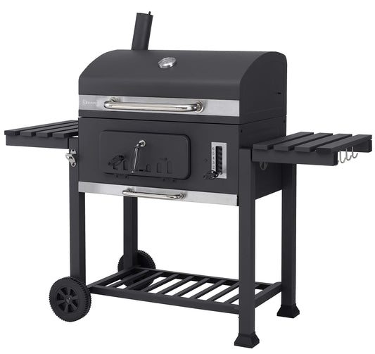 Tepro Grillwagen Toronto XXL-Barbacoa de carbón Vegetal, Antracita y Acero Inoxidable, 90 cm