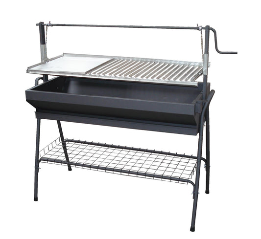 Imex El Zorro - Barbacoa con Parrilla y Plancha 80x50x115 cm | Barbacoa de Carbón para Exterior | Barbacoa Grande para Jardín | Acero Fundido | Cocina Tradicional al Aire Libre